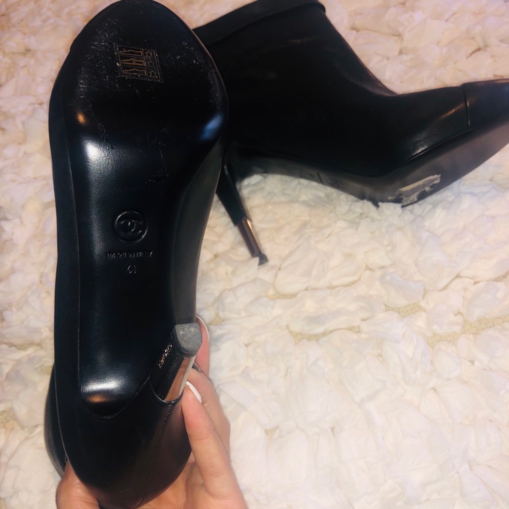 Chanel Black Ankle Booties Size 41 - Picture 2 of 7